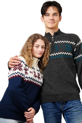 Men's Norwegian Wool Sweater Peter-Z Graphite