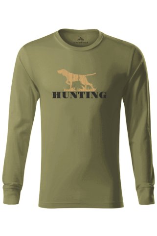 Poľovnícke tričko s loveckým psom v pozore Hunterdog