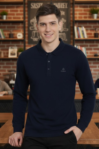 Tricou polo pentru bărbați 44256 navy