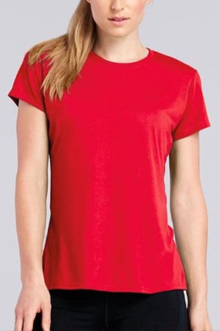 Women's short sleeve T-shirt red