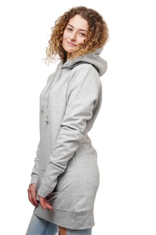 Obleka iz trikoja 91005 siva