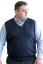Elegantná modrá hladká vesta P2037BB – 3XL, 4XL, 5XL, 6XL
