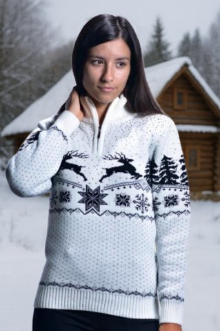 Dámsky nórsky sveter OLIVERA-Z biela