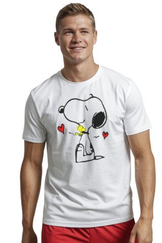 Pánske pyžamo s motívom Snoopy – krátky rukáv