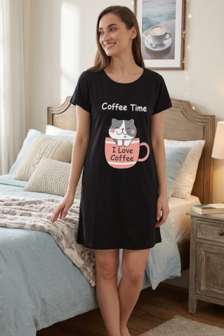Dámska nočná košeľa Coffeetime
