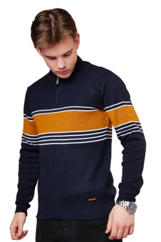 Sveter na zips MonacoZ-navy