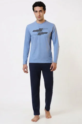Men’s blue pajamas – long sleeve – Nicelines