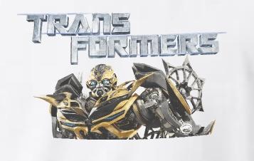 Tricou pentru copii Transformers alb