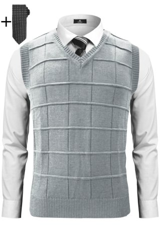 Pánská pletená vesta Neon BB šedá