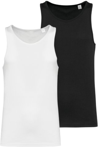 Nátelník 100 % bavlna /2 ks v balení / bílá + černá