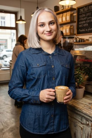 Dámská džínová košile s dlouhým rukávem 00322