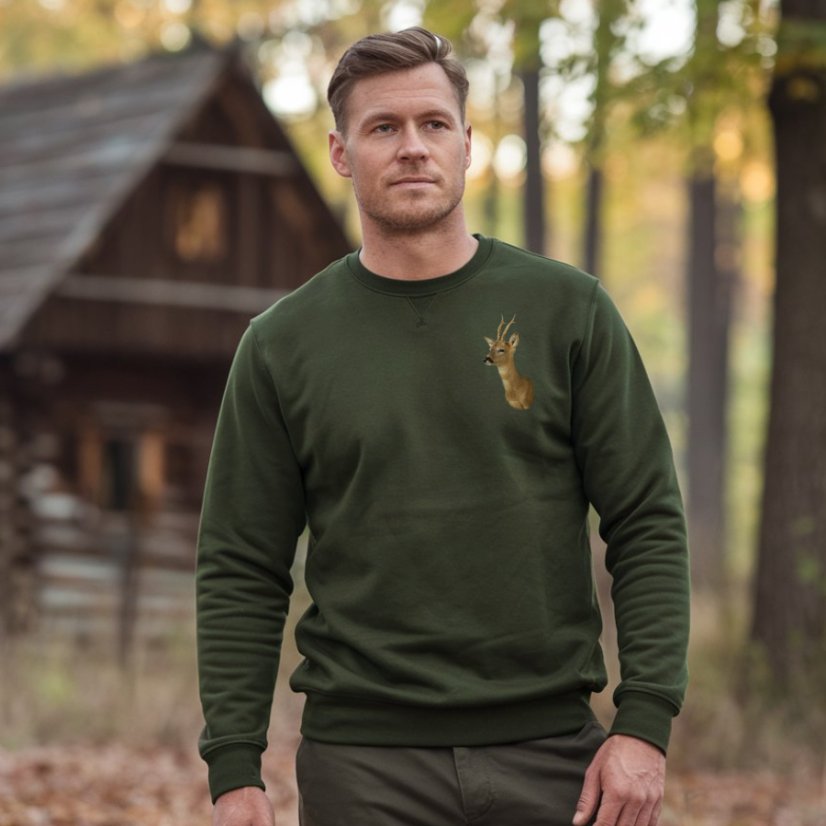 Muška lovačka majica Ewident s realističnim motivom srnjaka