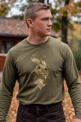 Majica s motivom šumske divljači – lovačka Wild2