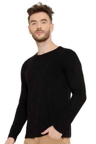 Elegantna potkošulja 32405G s dugim rukavima 100% pamuk crna