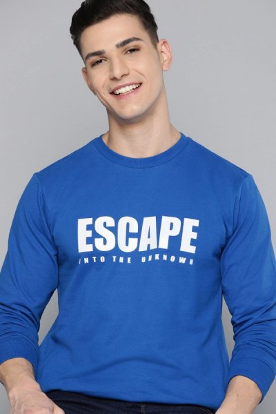 Férfi kék Escape pulóver