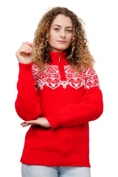 Ženski pulover Winti-Z rdeče barve