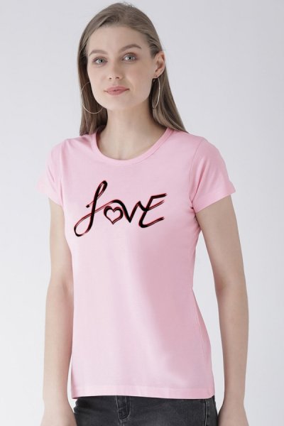 Bavlnené dámske tričko Loveneon pink